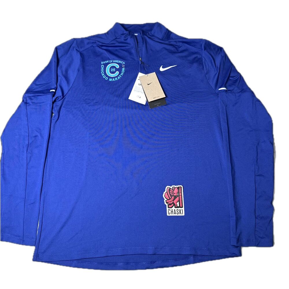 Nike Bank America Chicago Marathon 2025 Element 1/4 Zip Long Sleeve HQ4199 small